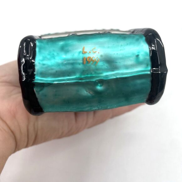 Landmark Creations Santa Monica Pier Glass Ornament California Hand Painted VTG - Picture 7 of 13